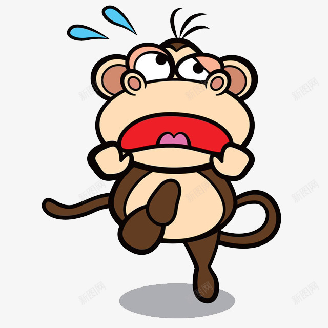 焦虑不安的猴子png免抠素材_新图网 https://ixintu.com 卡通手绘 压力 汗水 焦虑卡通人物 装饰 辛苦
