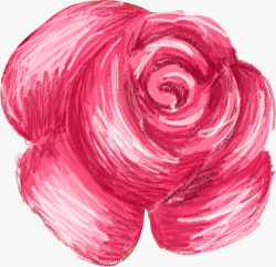 春天红色手绘玫瑰花朵素材