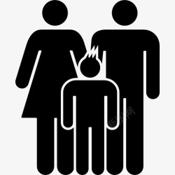 三人组熟悉的三人组的母亲父亲和儿子图标高清图片