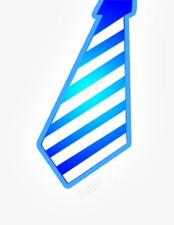 手绘绘画蓝色领带png免抠素材_新图网 https://ixintu.com 绘画 蓝色 领带