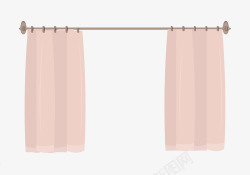 纱质屏风粉色透明质感飘窗高清图片