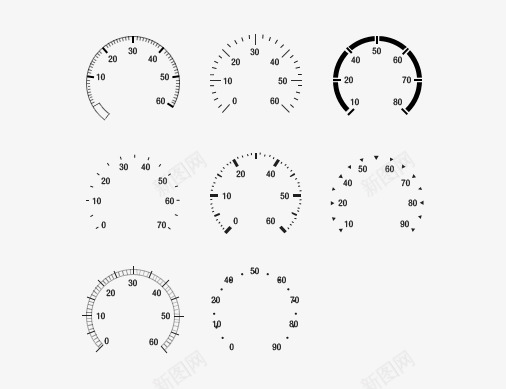 汽车表盘png免抠素材_新图网 https://ixintu.com 时钟刻度 时间 汽车 表盘 赛车