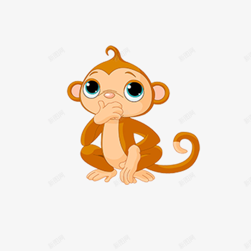 新年猴子卡通元素png免抠素材_新图网 https://ixintu.com 元素 卡通 新年 猴子