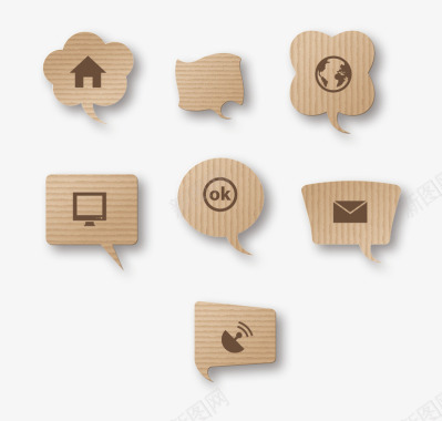 创意纸板材质对话框图标图标
