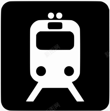 轨道火车运输AIGA符号标志图标图标