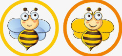 两只蜜蜂素材