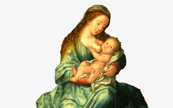 父亲给宝宝喂奶插画圣母喂奶西洋油画1高清图片