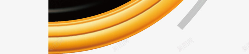 一个半圆装饰png免抠素材_新图网 https://ixintu.com 半圆弧 半圆装饰 背景装饰 黑黄色