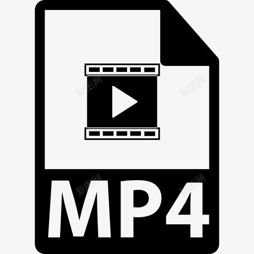 MP4文件格式的符号图标png_新图网 https://ixintu.com MP4 文件 文件格式 界面 符号 音频文件扩展名