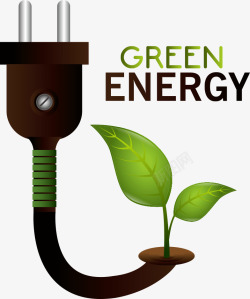 绿色能源插头素材