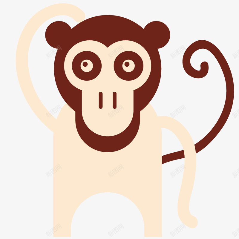 动物大世界png免抠素材_新图网 https://ixintu.com 手绘猴子 猴子