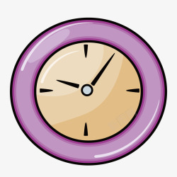 紫色时间钟表素材