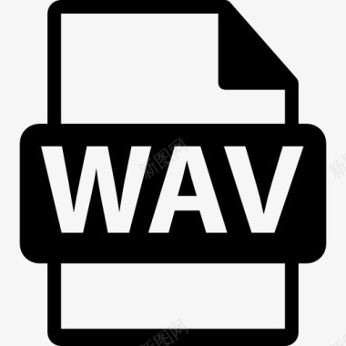 WAV文件格式符号图标图标
