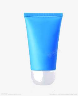 蓝色洗面奶瓶素材