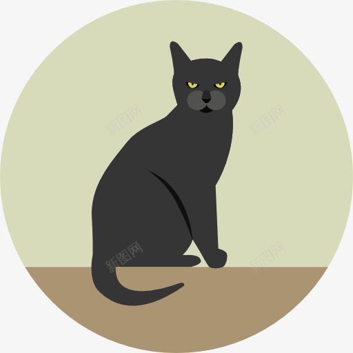 黑猫图标png_新图网 https://ixintu.com 万圣节 动物 可怕 害怕 恐怖 恐惧 黑猫