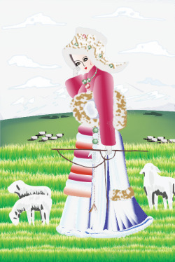 藏族牧羊人素材