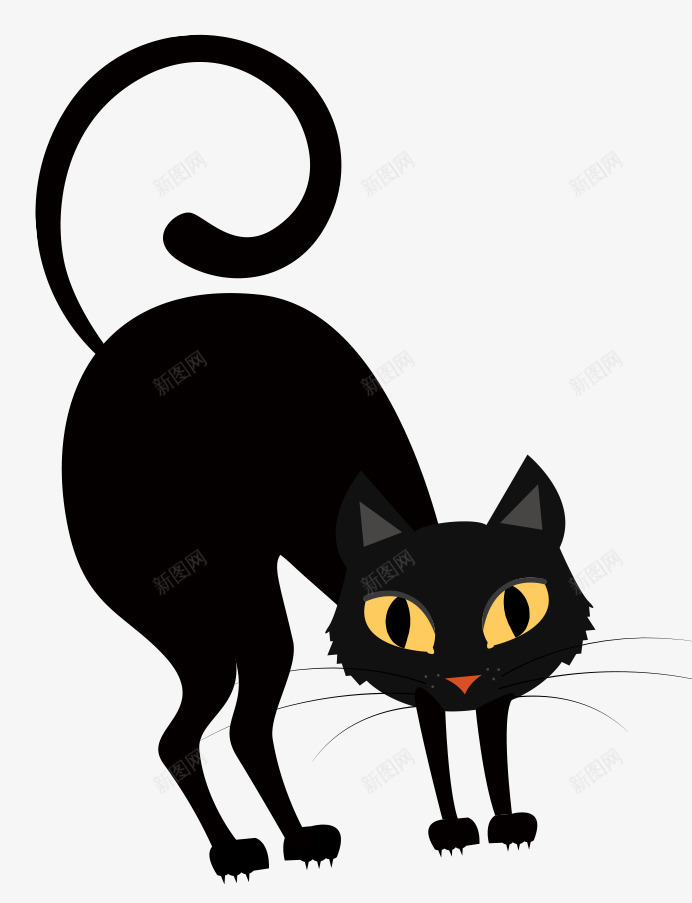 有点恐怖黑夜黑猫png免抠素材_新图网 https://ixintu.com 万圣节 动物 恐怖PNG 有点恐怖 黑夜黑猫 黑猫PNG