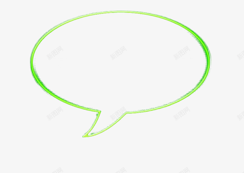 绿色发光对话框png免抠素材_新图网 https://ixintu.com 发光 对话框 绿色 霓红边框 霓虹框