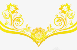 花纹黄色皇室素材