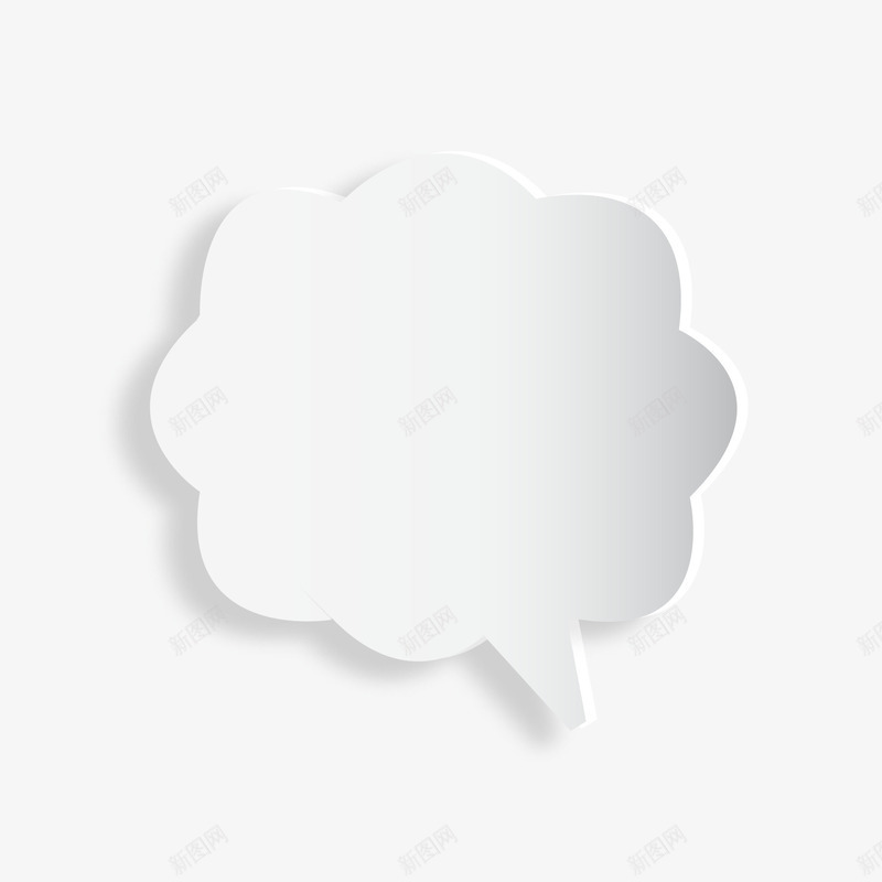 立体白色对话框png免抠素材_新图网 https://ixintu.com 几何形状 对话框 白色 白色对话框 立体几何 立体对话框