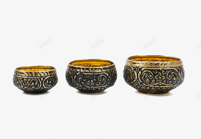 泰国黄铜碗png免抠素材_新图网 https://ixintu.com 实物 手工制作 泰国 雕刻 风格 黄铜碗