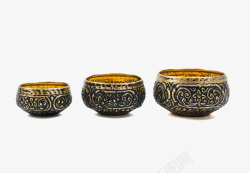 泰国手工制作折叠泰国黄铜碗高清图片