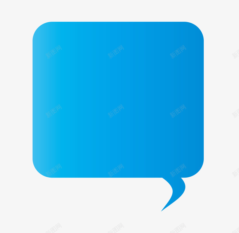插画元素蓝色对话框png免抠素材_新图网 https://ixintu.com 复杂 插画元素