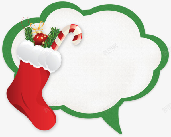 圣诞节袜子标签png免抠素材_新图网 https://ixintu.com 促销标签 圣诞节 手绘 红色袜子 袜子标签