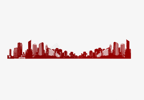 红色的高楼大厦png免抠素材_新图网 https://ixintu.com 城市建筑 大厦 建筑 红色建筑 高楼