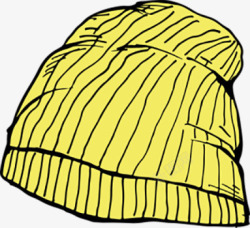 金黄色手绘帽子素材