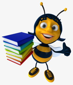 正在上课的学生小蜜蜂托书高清图片
