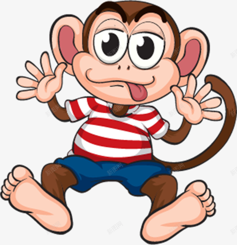 做鬼的猴子png免抠素材_新图网 https://ixintu.com 卡通 卡通图片 淘气 猴子 猴子图片 猴年