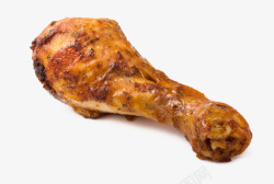 黄色鸡腿肉金黄色的烤鸡腿高清图片