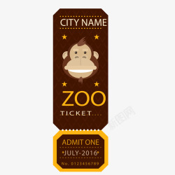 猴子动物园门票素材