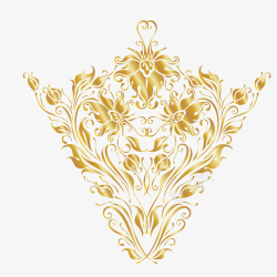 金色华丽皇族图案金色欧式花纹高清图片