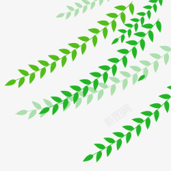 绿色清新装饰柳树素材