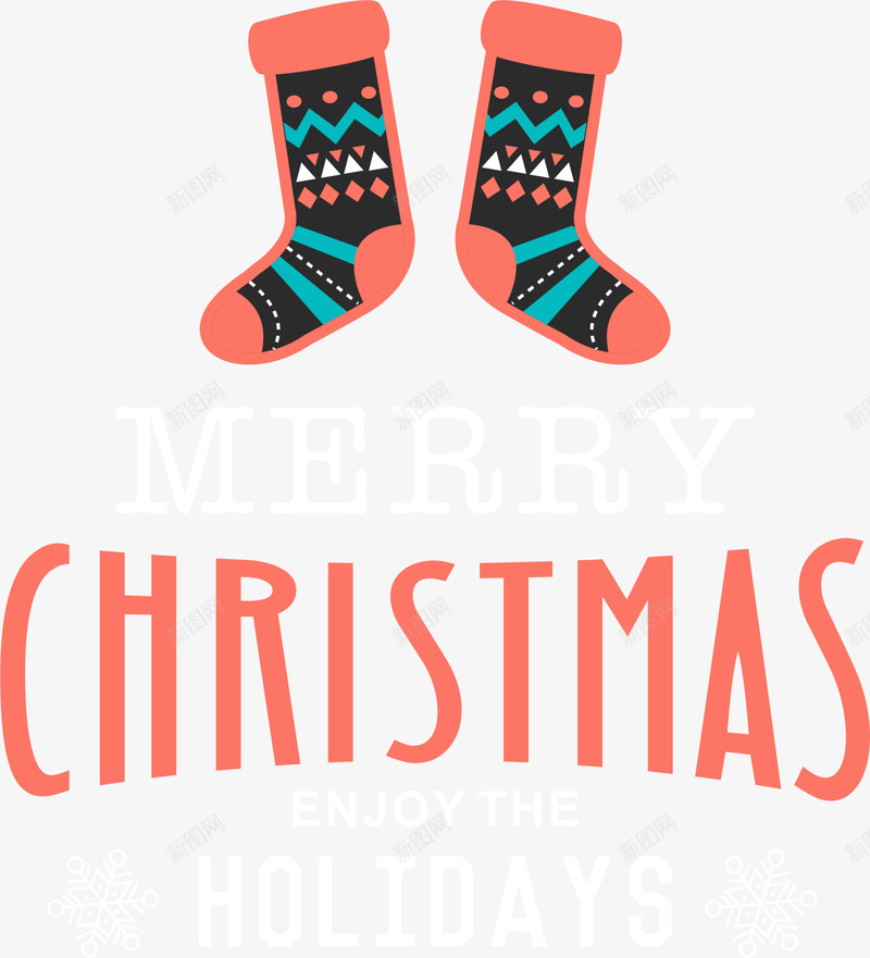 红色创意圣诞袜标签png免抠素材_新图网 https://ixintu.com Christma Christmas Merry 圣诞快乐 圣诞节 圣诞袜 红色袜子