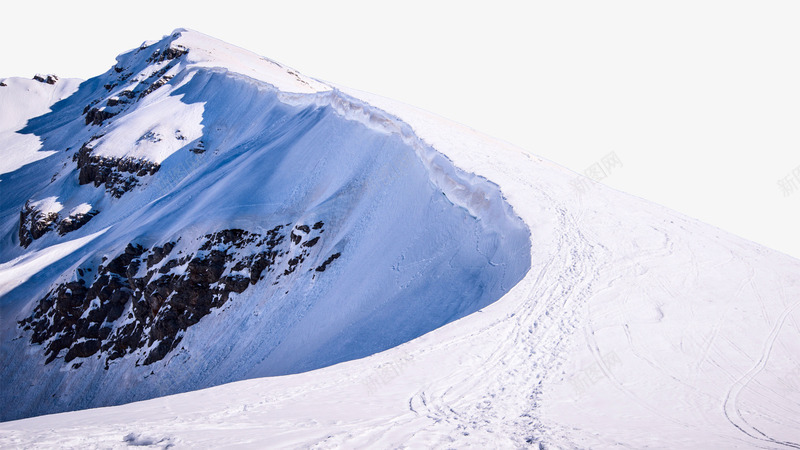 白色雪山坡psd免抠素材_新图网 https://ixintu.com 山 山坡 背景装饰 雪山 雪山索道