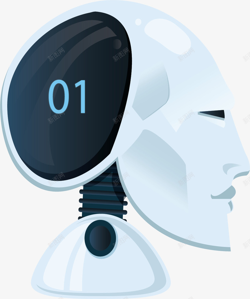 人工智能机器人大脑矢量图ai免抠素材_新图网 https://ixintu.com AI技术 人工智能 机器人 机器大脑 矢量png 科技感 矢量图