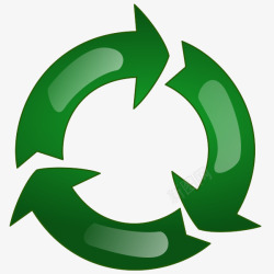绿色循环标签素材