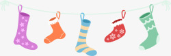 多彩袜子多彩卡通圣诞袜高清图片