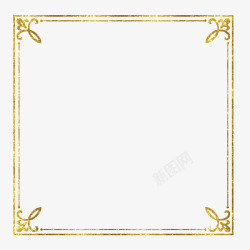 圆形银金色相框中国风古典烫金边框图高清图片