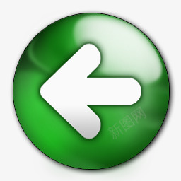 绿色向左箭头装饰图标png_新图网 https://ixintu.com 箭头 绿色 装饰