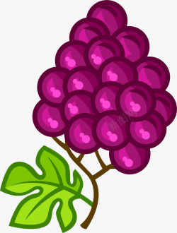 蔬果店手绘卡通水果葡萄矢量图高清图片