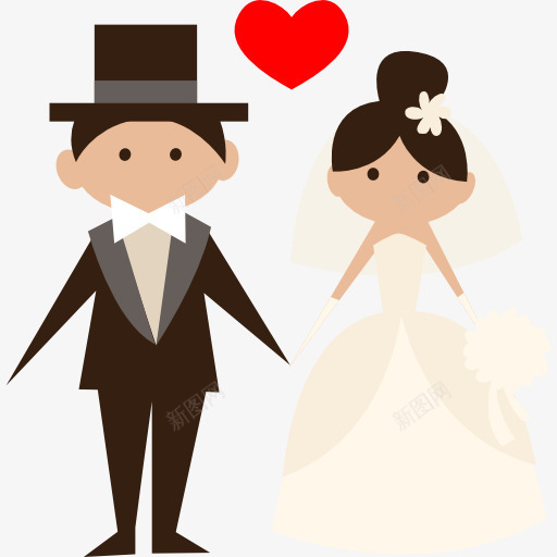 婚礼图标png_新图网 https://ixintu.com 人 新娘 新婚夫妇的浪漫 新郎