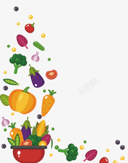 卡通手绘蔬菜青菜素材