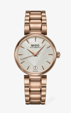 mido玫瑰金色美度腕表手表女表高清图片
