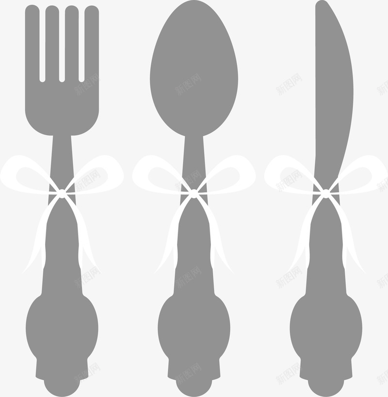 卡通西餐餐具png免抠素材_新图网 https://ixintu.com 勺子 卡通 叉子 小刀 西餐 餐具