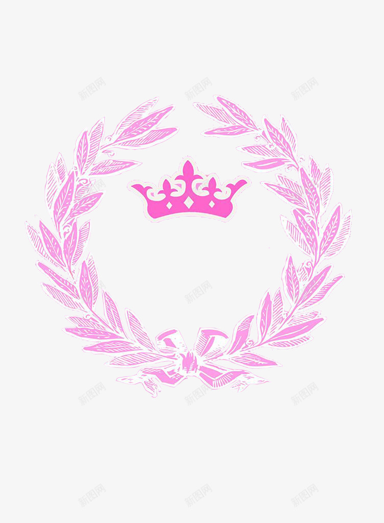 粉色喷绘png免抠素材_新图网 https://ixintu.com 婚礼 婚礼喷绘 皇冠 粉色 背景