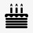 生日蛋糕小图标图标
